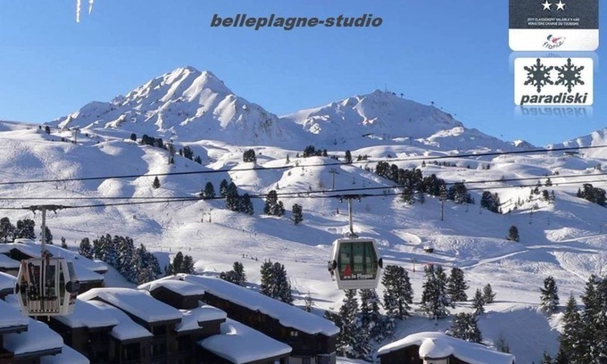 Belle Plagne Apartment | BELLE PLAGNE Ideal Location 2* STUDIO divisible 4 people South-West + PARKING