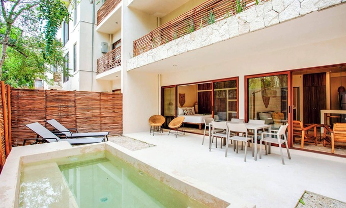Tulum Apartment | Best for Big Groups w/Plunge Pools, 2 Cenotes+Gym