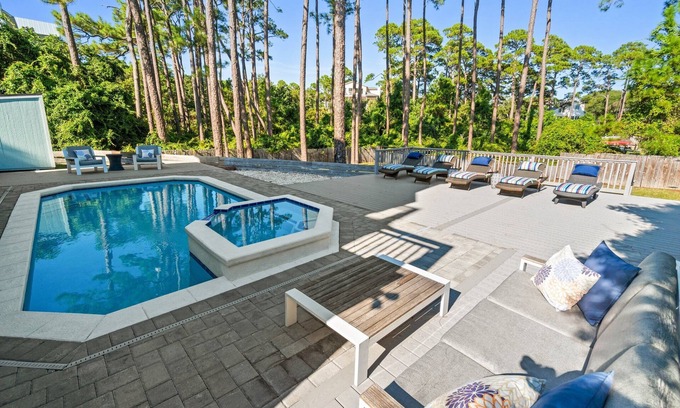 Dune Allen Beach House | 🏆 BEST VALUES 30A Private beach & Private Heated Pool, fenced yd, bikes, pets