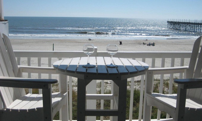 Ocean Isle Beach Condo | Best View at Ocean Cove! End Unit Oceanfront Condo with pool & easy beach access