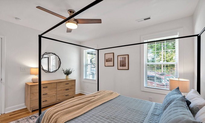 Durham House | “Big Blue” - newly renovated, private historic home, rec room, central to all!