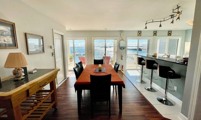 Norfolk House | Big Waterfront House on the Bay! Amazing Views, Swim Deck, Walk to Beach!