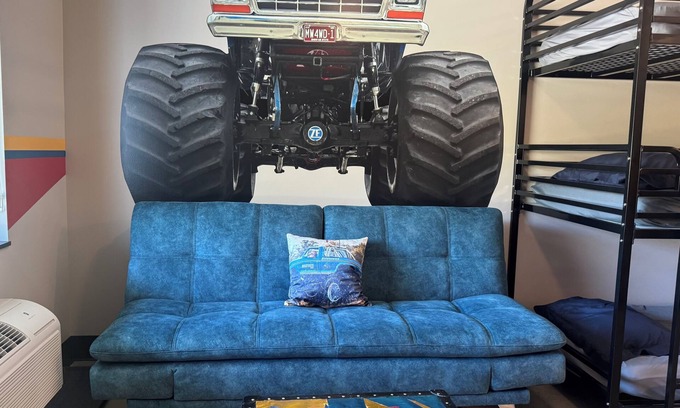 Pacific Hotel | Bigfoot Monster Truck Suite with kitchenette and onsite activities