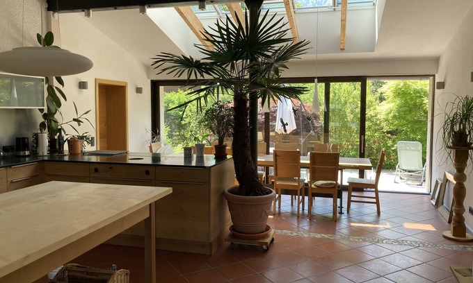 Garbmuhle Apartment | Bines vacation apartment 190 m², 1-9 persons, 3 bedrooms with private bathroom, rainforest shower, large communal area