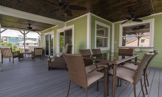 Bradenton Beach House | Bliss & Tonic Down | Steps to the Beach with Water Views & Outdoor Living