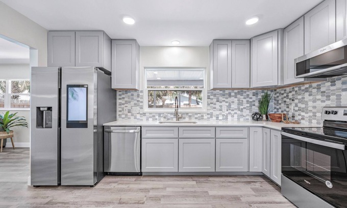 Indian Harbour Beach House | Blocks to Beach! Private POOL Spacious Home with Arcade, Bikes,Relaxing & FUN