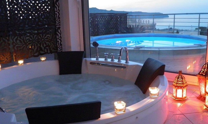 Kato Stalos Villa | Blue Villas - Blue Villa 1- Rent a Villa With Extreme View For Less
