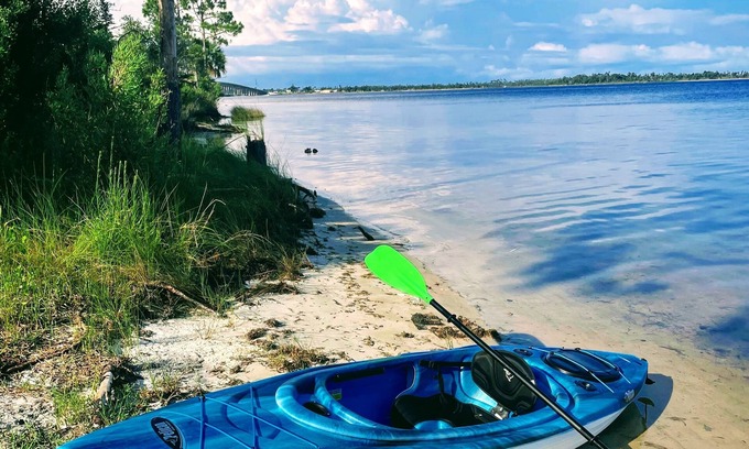 Parker House | Boat dock with slips, amazing views with water access on East St. Andrews Bay