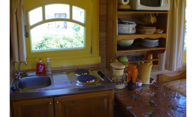 Chomelix House | bohemian stay at the farm, aboard a comfortable and warm trailer