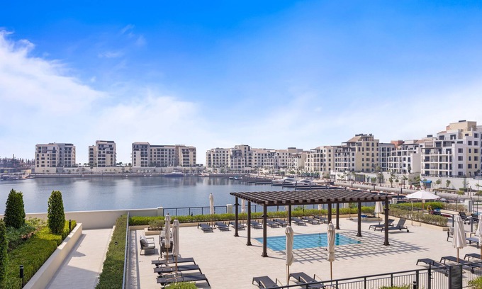 Dubai Apartment | Boho Bayfront 1BR La Sirene Seaport View