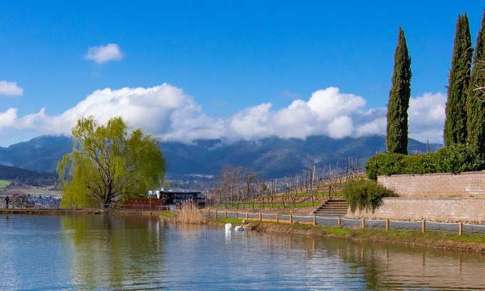 Talent House | BookStayHop - Water's Edge RV at Paschal Winery ~ Hot Tub ~ Mountain Views