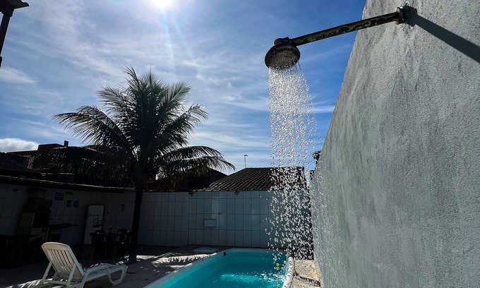 Mongagua House | LARGE HOUSE - WI-FI - SWIMMING POOL - BARBECUE - HYDRO