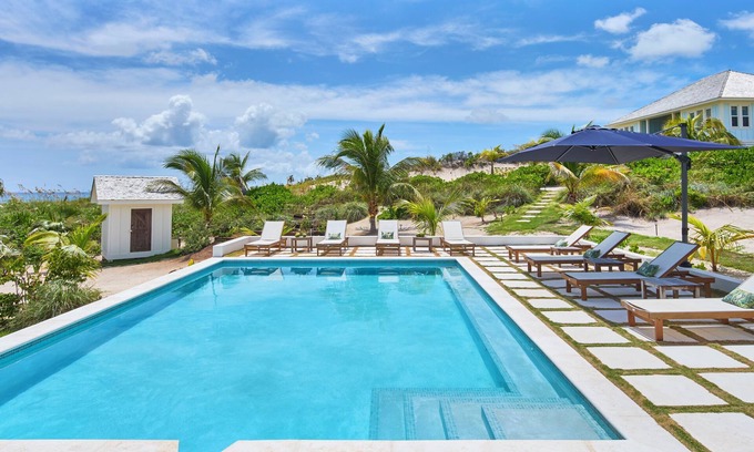 Governor's Harbour House | Brand New Villa on Pink-Sand Beachfront Estate with Shared Pool