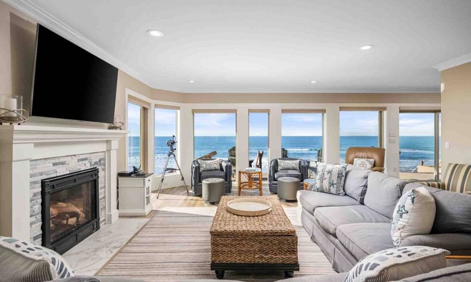Roads End House | Breathtaking Panoramic Ocean and Beach Views from Home, Enormous Deck, Game Room, Not Pet Friendly