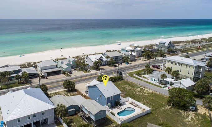 Miramar Beach House | Breezy Blue Cottage | Luxury Beach Home in PCB w/Private Pool | Steps to the Sa