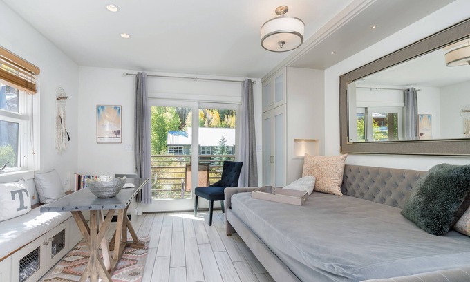 Telluride Condo | Bright, light sanctuary with stunning views and a deck overlooking the river