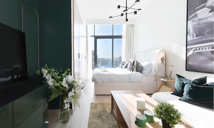 Nad Al Sheba Apartment | Bright Studio in Azizi Riviera Perfect City Escape