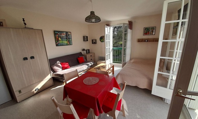 La Roche-Posay Apartment | Bright studio in La Roche-Posay center with WIFI, washer, dishwasher, pets allowed