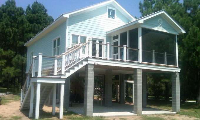Awendaw House | Bull's Bay View-Vacation/Snowbird/Rural/Private Dock on Intercoastal Waterway