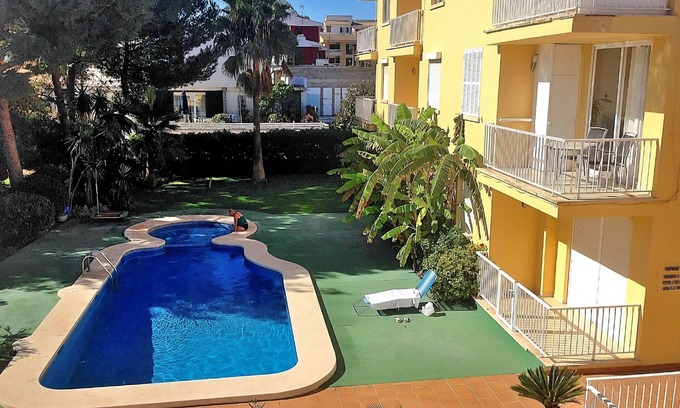Son Baulo Apartment | Ca n'Antonia 092 flat with swimming pool, balcony, air conditioning and WiFi