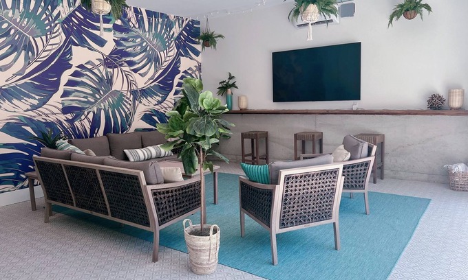 Michigan City House | Cabana style vacation home, w/HOT TUB & easy stroll to beach, sleeps 16.