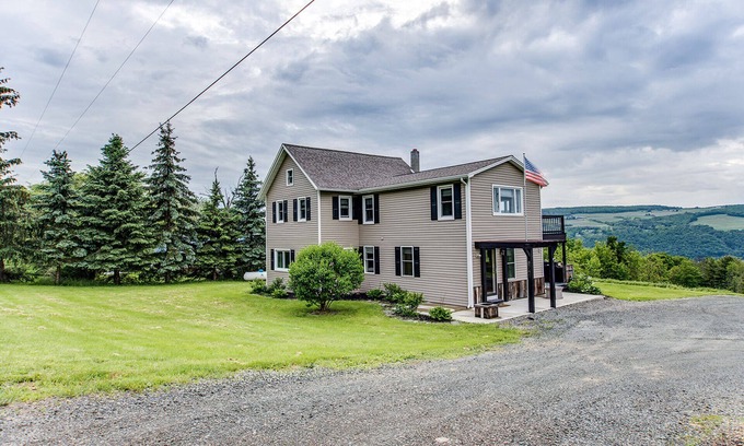 Hammondsport House | Call of the Bluff: Pet friendly, rural home with amazing views of Keuka Lake!