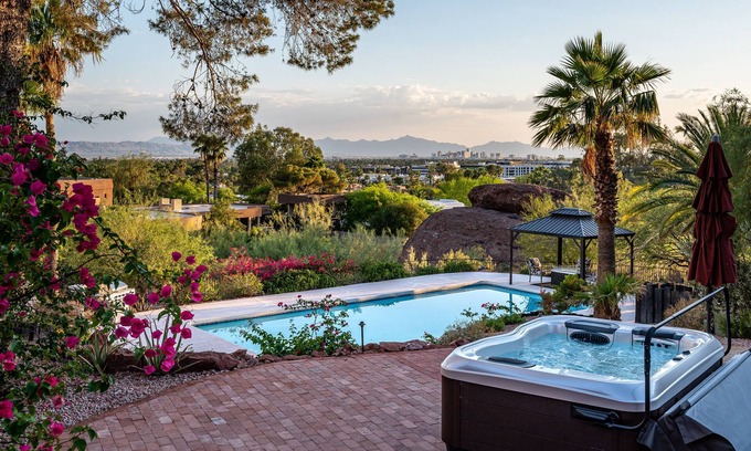 Rancho Marizona House | Camelback Mountain Mid-Century Modern Villa, Private, City Views, Pool, Hot Tub