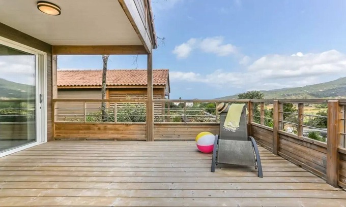 Olmeto Ski Chalet | Camping maeva Escapades Colomba * - Prestige Chalet Sea View 4 Rooms 6 People Air Conditioned + TV