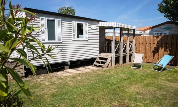Bourgenay House | Campsite maeva Club Les Dinosaures * - Mobile Home Cozy 3 Rooms 4 People + TV