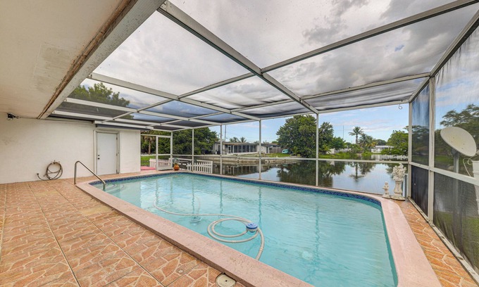 Miramar House | Canal-Front Gem w/Pool: 3 Mi to Hard Rock Stadium