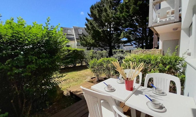 Carnac Apartment | Carnac : Studio Cabine avec Piscine chauffée, proche Plage et Thalasso, Animaux bienvenus - FR-1-477-186