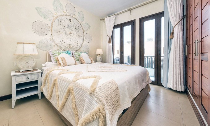 Puerto Calero Ski Chalet | Casa Bleu : 2 floors ,2 bedrooms ,equipped kitchen ,balcony ,terrace and grill