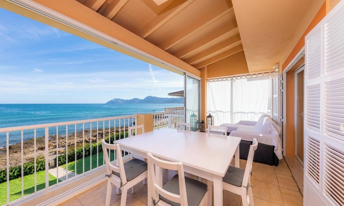 Son Serra de Marina House | "Casa Calma" in First Line to the Sea with Wi-Fi & Balcony