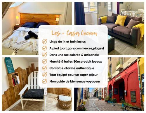 Pornic Apartment | Casa Cocon -Charmant T3-plages, centre ville- 4 personnes