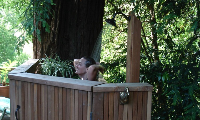 Guerneville Cabin | Casa Luna ~ Charming Vintage Cabin Retreat on the River, Spa, Dog Friendly!