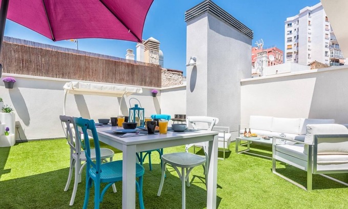 La Merced Apartment | Central New Penthouse private terrace. Pool AC 1BR