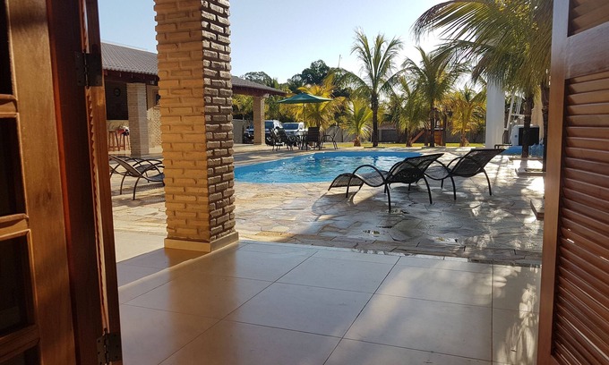 Olimpia House | Chácara Recanto Dos Pássaros 03 With Heated Pool