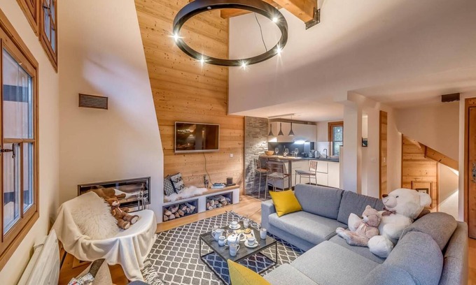 Les Brevieres Ski Chalet | Chalet, 200m from ski slopes, view ski slopes, terrace, balcony, fireplace or stove, tv, ski locker