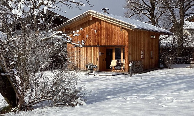 Unterwoessen Ski Chalet | Chalet Hollerhäusl, whole house, 50 sqm for 2-4 persons, living area with kitchenette and gallery
