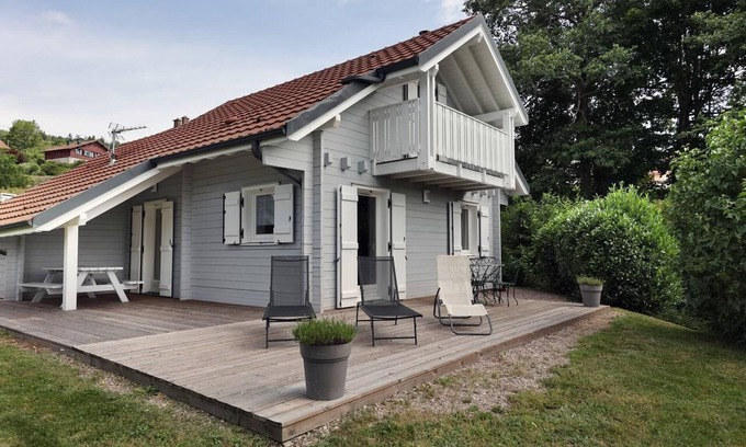 Gerardmer Ski Chalet | Chalet with Terrace, Private Garden, Balcony and Lake View
