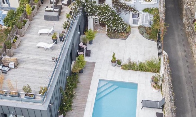 Granville House | Chambre privée avec piscine