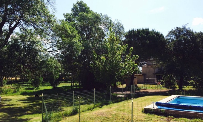 Servian House | Character house in a farmhouse with landscaped above ground pool