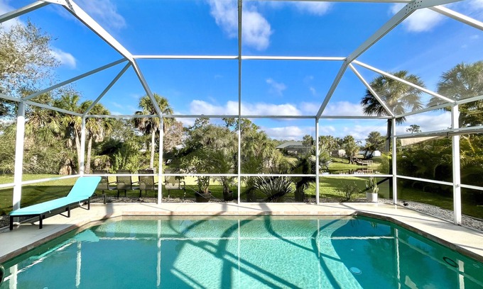 North Port House | Charming 2BR waterfront retreat with serene views and heated pool