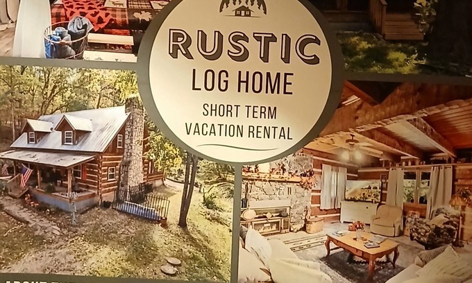 Linn Creek Cabin | Charming 4-bedroom log cabin in Linn Creek with WiFi and AC hot tub. Secluded,