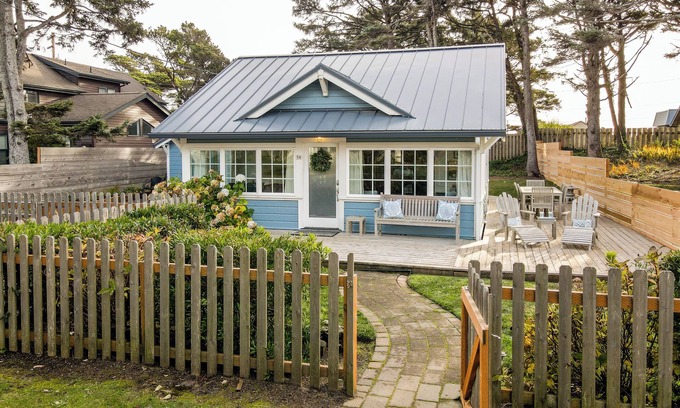 Manzanita House | Charming, ocean view cottage near the beach, dog friendly, and situated on a double lot.