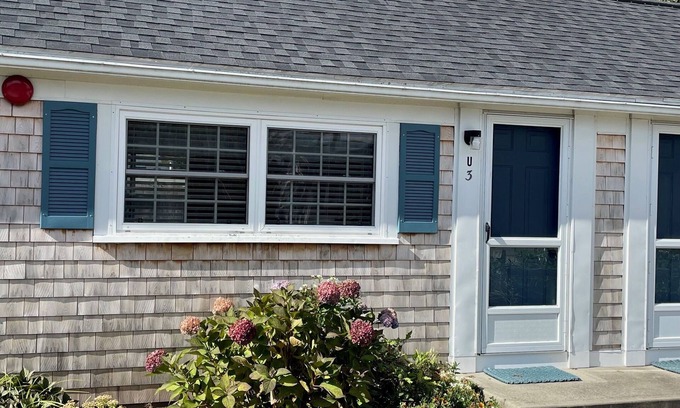 Dennis Port Condo | Charming Romantic Studio with Kitchenette, Private Patio. Walk to Beach!