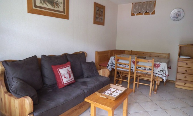 Le Grand-Bornand Apartment | Charming Studio, Village Center, South Terrace, Near Ski Pistes, Sleeps 4