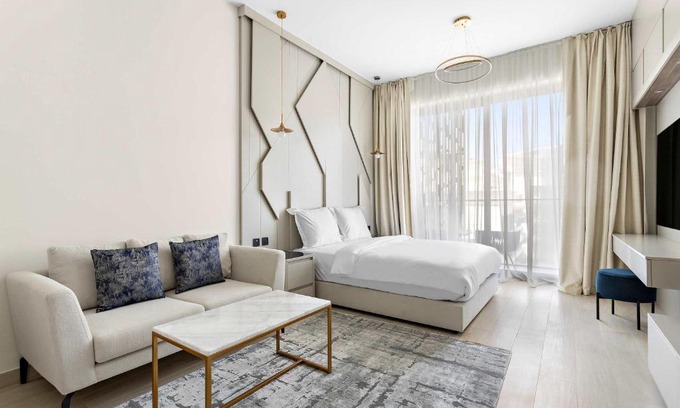 Al Barsha Apartment | Charming Studio in Arjan with pool and gym
