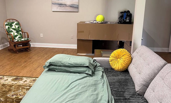 Woodbine House | Charming studio with 1 queen sofa bed and 1 full bath . With AC, WiFi and TV