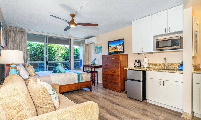 Kihei Apartment | Charming studio with AC and WiFi in pleasant Kihei